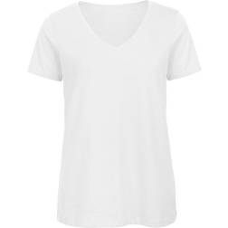 B&C Collection Womens Favourite Organic V-Neck T-shirt - White