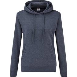 Fruit of the Loom Classic Lady Fit Hooded Sweatshirt - Heather Navy