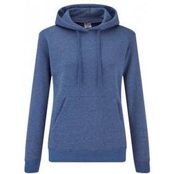 Fruit of the Loom Classic Lady Fit Hooded Sweatshirt - Royal Blue Heather