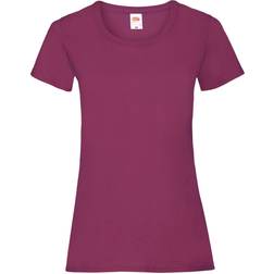 Fruit of the Loom Womens Valueweight Short Sleeve T-shirt 5-pack - Burgundy