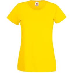 Fruit of the Loom Womens Valueweight Short Sleeve T-shirt 5-pack - Yellow