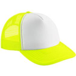 Beechfield Vintage Snapback Trucker Cap - Fluorescent Yellow/White