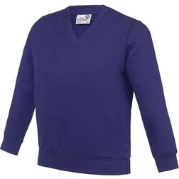 AWDis Kid's Academy V-Neck Sweatshirt - Purple (AC003J)