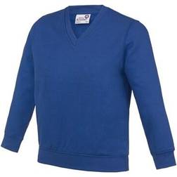 AWDis Kid's Academy V-Neck Sweatshirt - Deep Royal (AC003J)