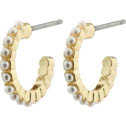 Pilgrim Ekta Hoop Earrings - Gold/Pearl