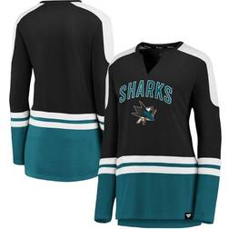 Fanatics San Jose Sharks Iconic Slapshot Long Sleeve Notch Neck T-Shirt W