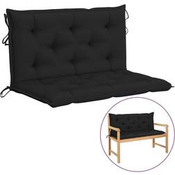 vidaXL 314999 Coussin de chaise Noir (100x50cm)