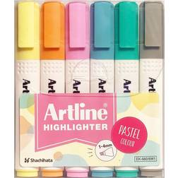 Artline 660 Highlighter Pastel Colors 6-pack