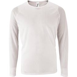 Sol's Mens Sporty Long Sleeve Performance T-shirt - White