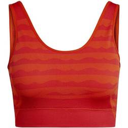 adidas Marimekko Light-Support Aeroknit Bra - Collegiate Orange