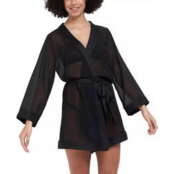 Bluebella Chiffon Kimono Wrap Robe - Black