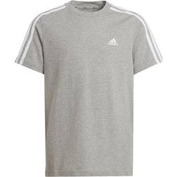 adidas Junior Essentials 3-stripes T-shirt - Medium Heather Grey/White (HD5972)