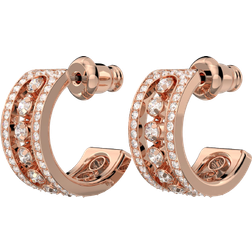 Swarovski Further Hoop Earrings - Rose Gold/Transparent