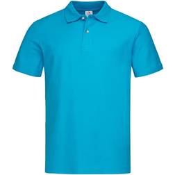 Stedman Mens Cotton Polo Shirt - Ocean Blue