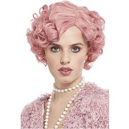 Smiffys 20s Flirty Flapper Wig Pastel Pink