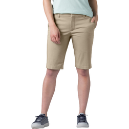 Dickies Women's Perfect Shape 11" Bermuda Shorts - Rinsed Oxford Stone