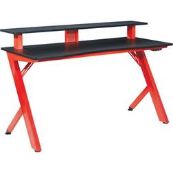 OSP Home Furnishing Area51 Battlestation Gaming Desk - Black/Red