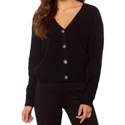 Pieces Karie LS Knit Cardigan - Black