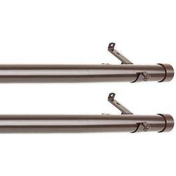 Rod Desyne Cap Side Mount Curtain Rods in Cocoa 50.8cm