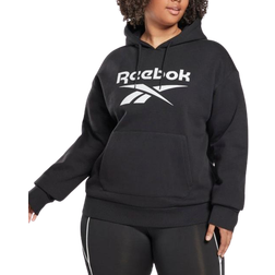 Reebok Women Identity Logo Fleece Pullover Hoodie Plus Size - Black