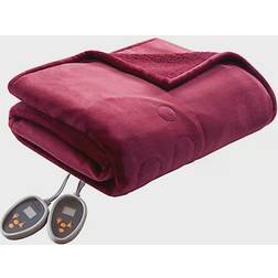 Woolrich Heated Plush To Berber Blankets Red (228.6x213.36)