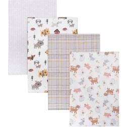 Trend Lab Farm Friends Flannel Blankets 4-pack