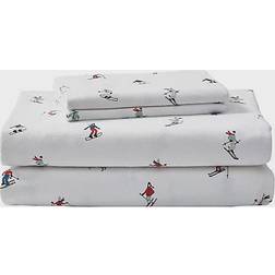 Eddie Bauer Ski Slope Underlakan Röd, Vit (243.84x205.74cm)