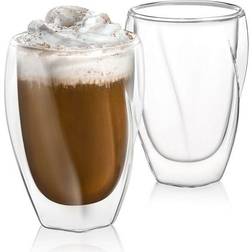 Joyjolt Lacey Latte Glass 2