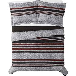 London Fog Warren Stripe Bedspread Grey (228.6x228.6cm)