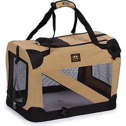 Petlife 360° Vista View Zippered Soft Folding Collapsible Durable Dog Crate House Carrier Medium 52.07x69.85