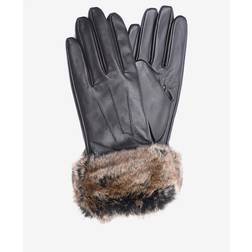 Barbour Fur Trimmed Leather Gloves