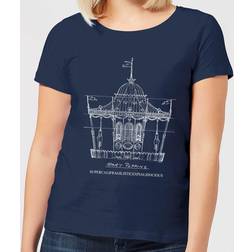 Disney Carousel Sketch Women's Christmas T-Shirt - Navy