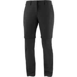 Salomon Wayfarer Zip-Off bukser Dame, black-44