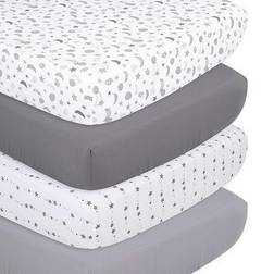 The Peanutshell Fitted Crib Sheets Celestial Microfiber 4-Pack 28x52 28x52"