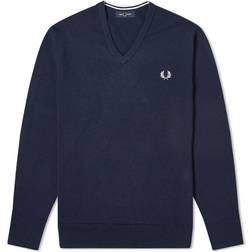 Fred Perry V Neck Jumper - Navy