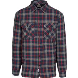 Trespass Men's Fleece Lined Checked Shirt Rapeseed - Navy Check