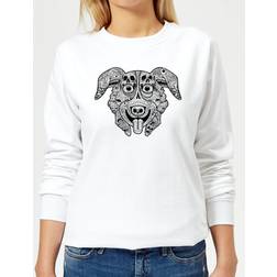 Pattern Face Sweatshirt - White