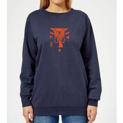 Navy Samurai Jack Aku Kanji Women's Sweatshirt -