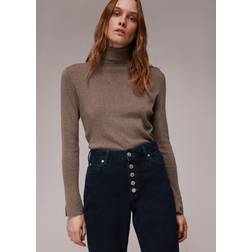 Whistles Authentic Hollie Button Front Jeans, Dark Denim