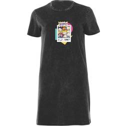 Nickelodeon Rugrats Women's T-Shirt Dress - Black Acid Wash