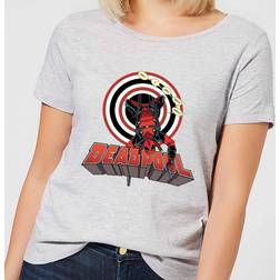 Marvel T-Shirt Femme Deadpool À L'envers - Gris