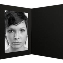 1x100 Daiber Portrait folders w. passepartout 13x18 black Ram