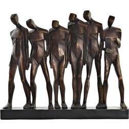 Dkd Home Decor ative Figure Black Copper Resin Persons Modern (40 x 10,5 x 34,5 cm) Figurine