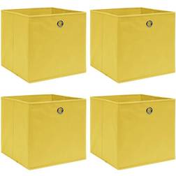 vidaXL 288365 Yellow Förvaringslåda 4st