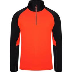 Dare 2b Mens Fuser Core Stretch Half Zip Thermal Top (Amber Glow/Black)