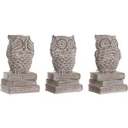 Dkd Home Decor Dekorativ Harpiks Ugle (3 pcs) (11 x 11 x 20 cm) Dekorationsfigur