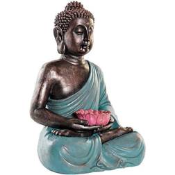 Dkd Home Decor Buddha Turkos Harts (40 x 33,5 x 60,5 cm) Prydnadsfigur