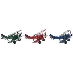 Dkd Home Decor Vintage Small Airplane Prydnadsfigur 53cm 3st
