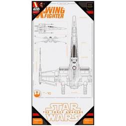 SD Toys Star Wars Episode VII Glass X-Wing Fighter (50 x 25cm) Poster