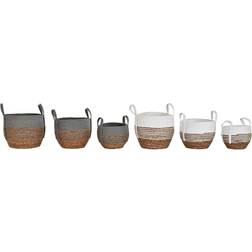 Dkd Home Decor "Korg set Fibrer (38 x 38 x 33 cm) (2 antal) Korg